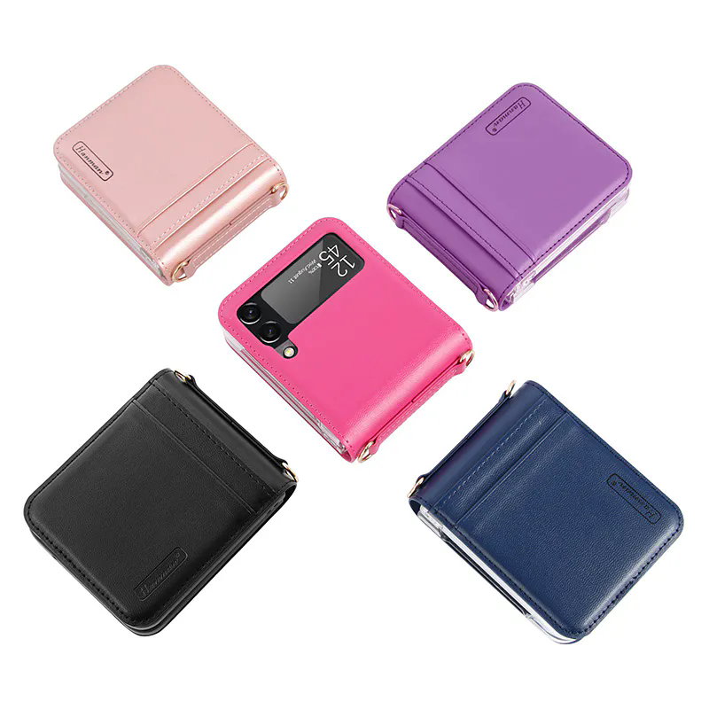 Samsung Z Flip5 Hanman Wallet case with strap [SAMSUNG Z FLIP 5] PHONE CASE WATCH AIRPODS SCREEN PROTECTOR OTHER CHARGER IPAD/TABLET 