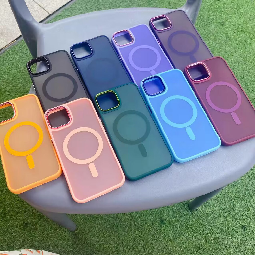 (image for) Case for IPHONE 15PLUS golden shield matte with magnetic ring