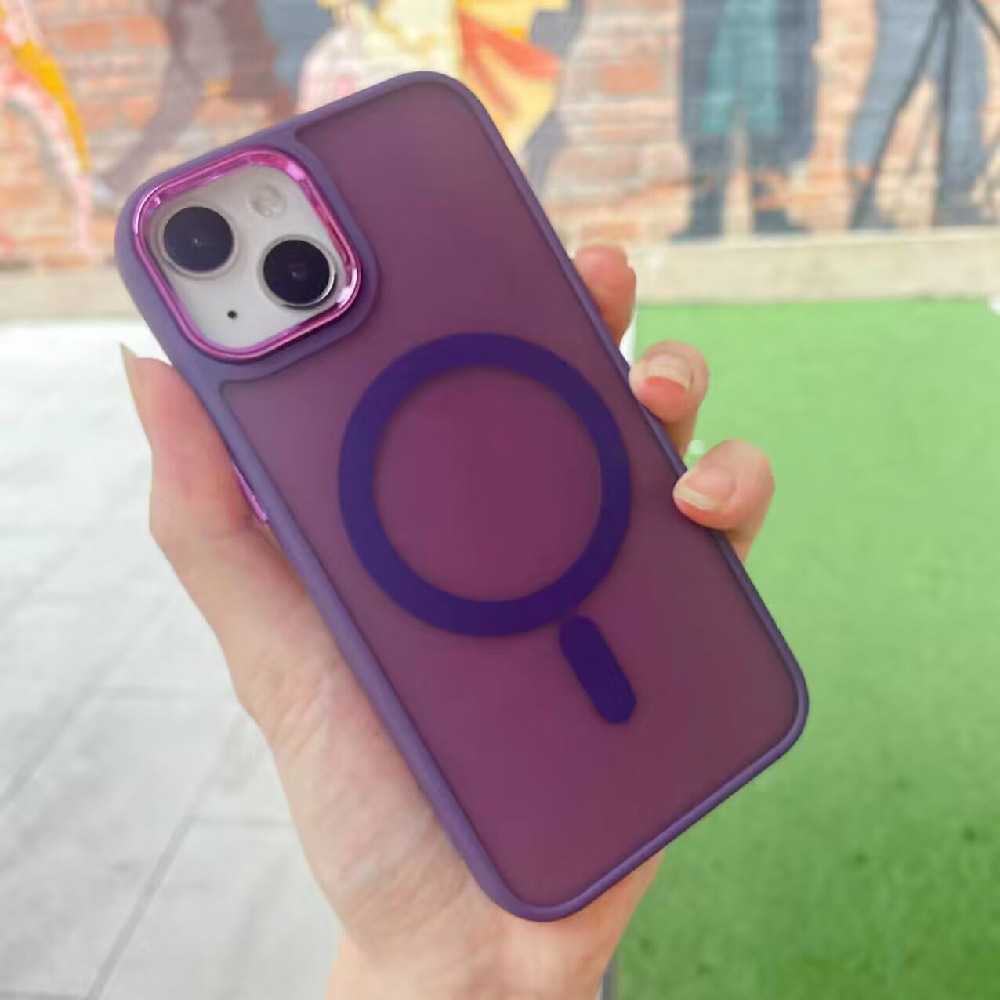 (image for) Case for IPHONE 15PLUS golden shield matte with magnetic ring