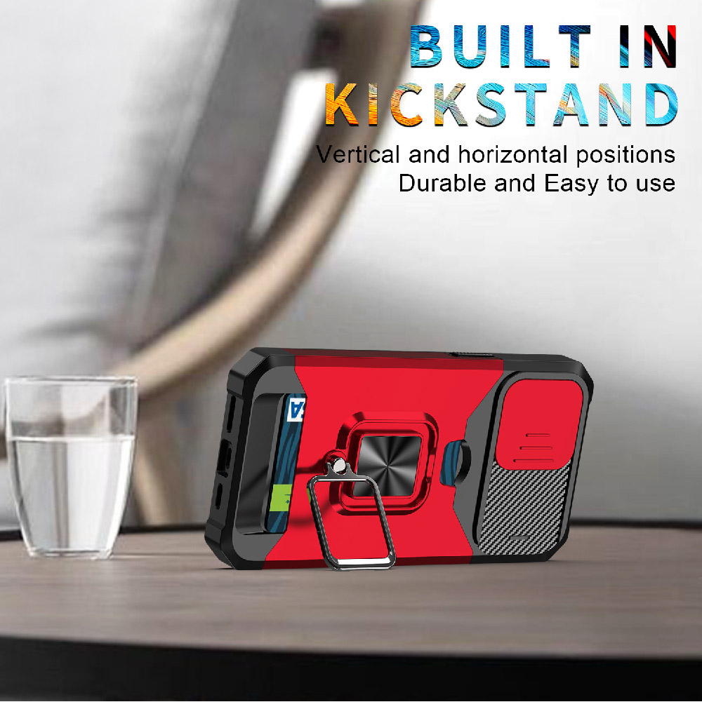 Case for SAMSUNG A16 push window card slide with ring holder [SAMSUNG A16] PHONE CASE WATCH AIRPODS SCREEN PROTECTOR OTHER CHARGER IPAD/TABLET 