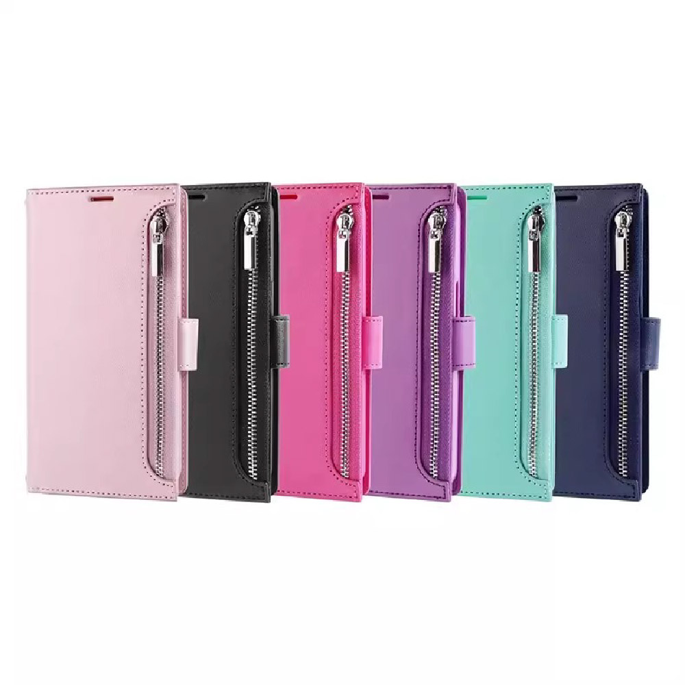 (image for) IPHONE 14PLUS Leather Zipper Diary Case