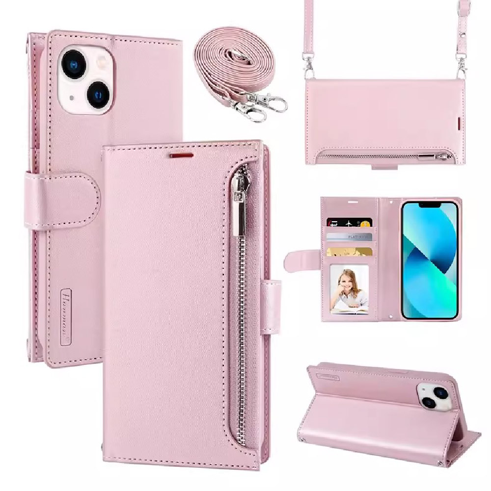 IPHONE 14PLUS Leather Zipper Diary Case [IPHONE 14PLUS] PHONE CASE WATCH AIRPODS SCREEN PROTECTOR OTHER CHARGER IPAD/TABLET 
