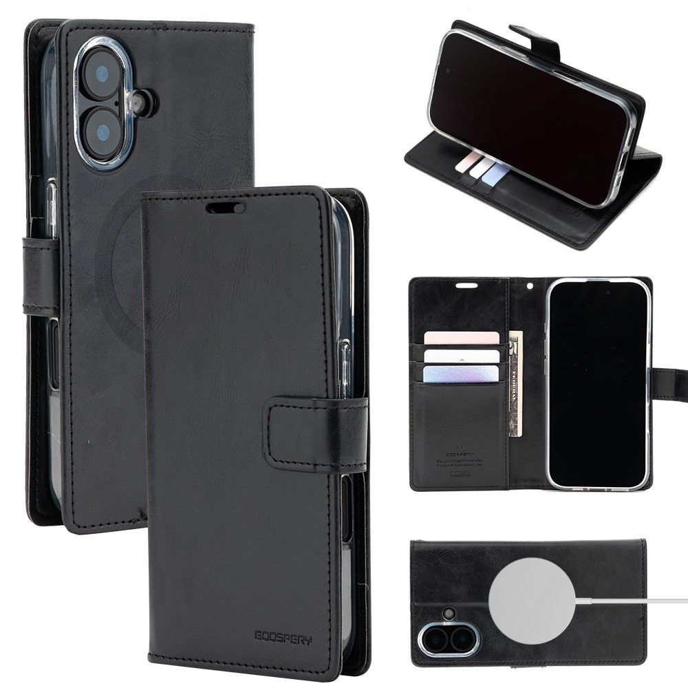 (image for) IPHONE 17 Mercury Blue Moon Diary Case With Magnetic Ring