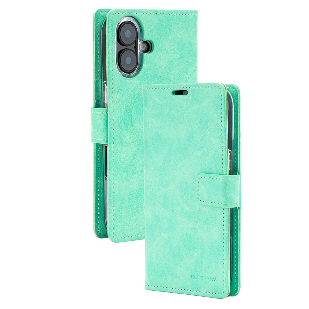 IPHONE 17PRO Mercury Blue Moon Diary Case With Magnetic Ring [IPHONE 17PRO] PHONE CASE WATCH AIRPODS SCREEN PROTECTOR OTHER CHARGER IPAD/TABLET 