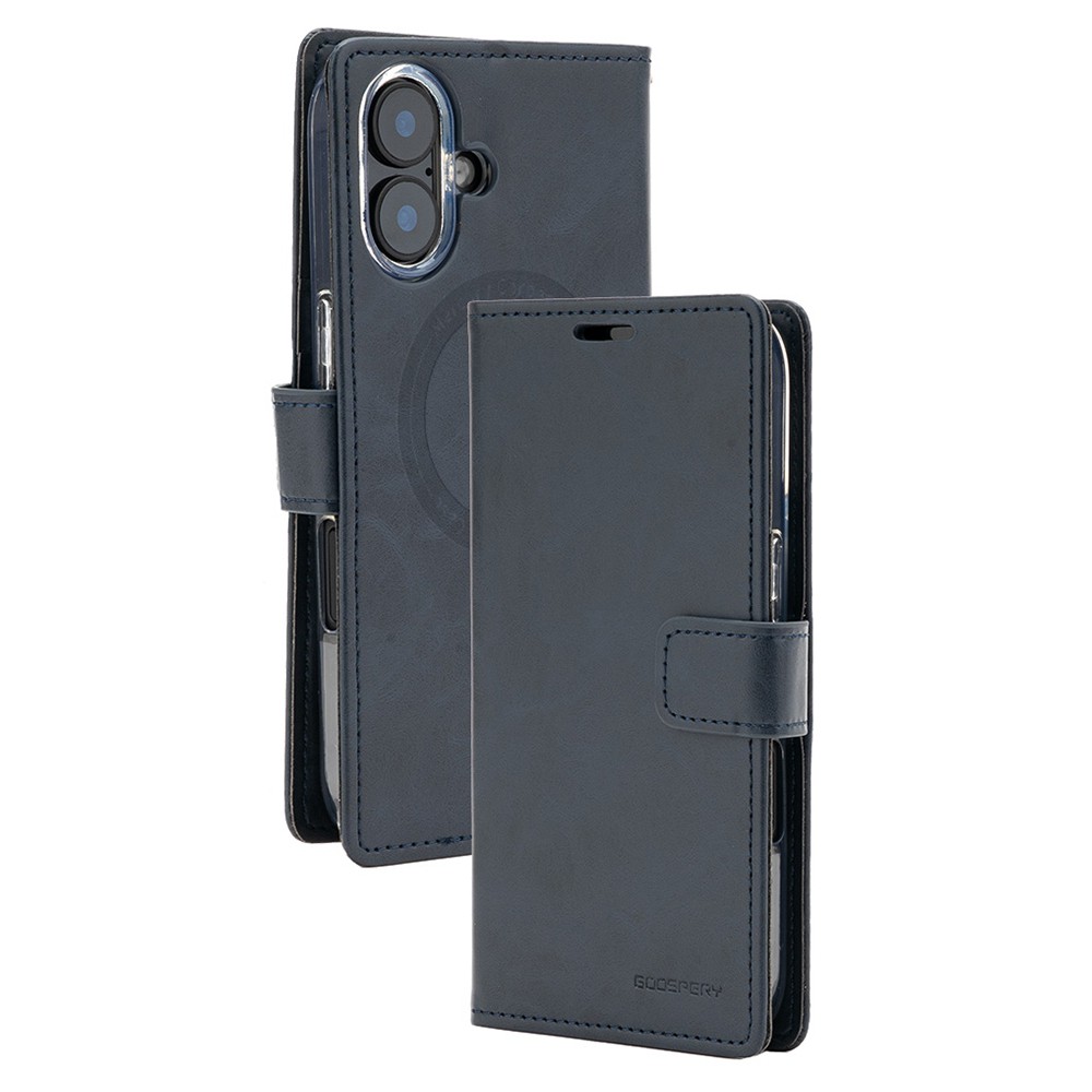 IPHONE 17PRO Mercury Blue Moon Diary Case With Magnetic Ring [IPHONE 17PRO] PHONE CASE WATCH AIRPODS SCREEN PROTECTOR OTHER CHARGER IPAD/TABLET 