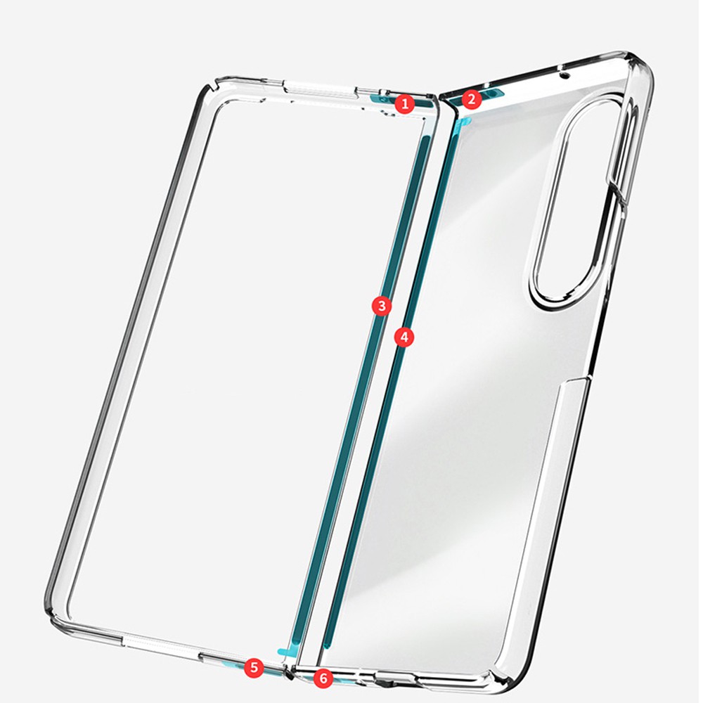 SAMSUNG Z FOLD 3 Transparent Pearl Jelly Case Cover [SAMSUNG Z FOLD 3] PHONE CASE WATCH AIRPODS SCREEN PROTECTOR OTHER CHARGER IPAD/TABLET 
