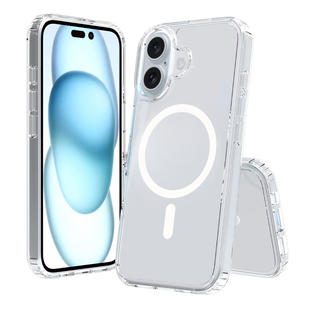 (image for) IPHONE 15PLUS High Quality Acrylic + TPU Hybrid Transparent Case Cover With Magnetic Ring