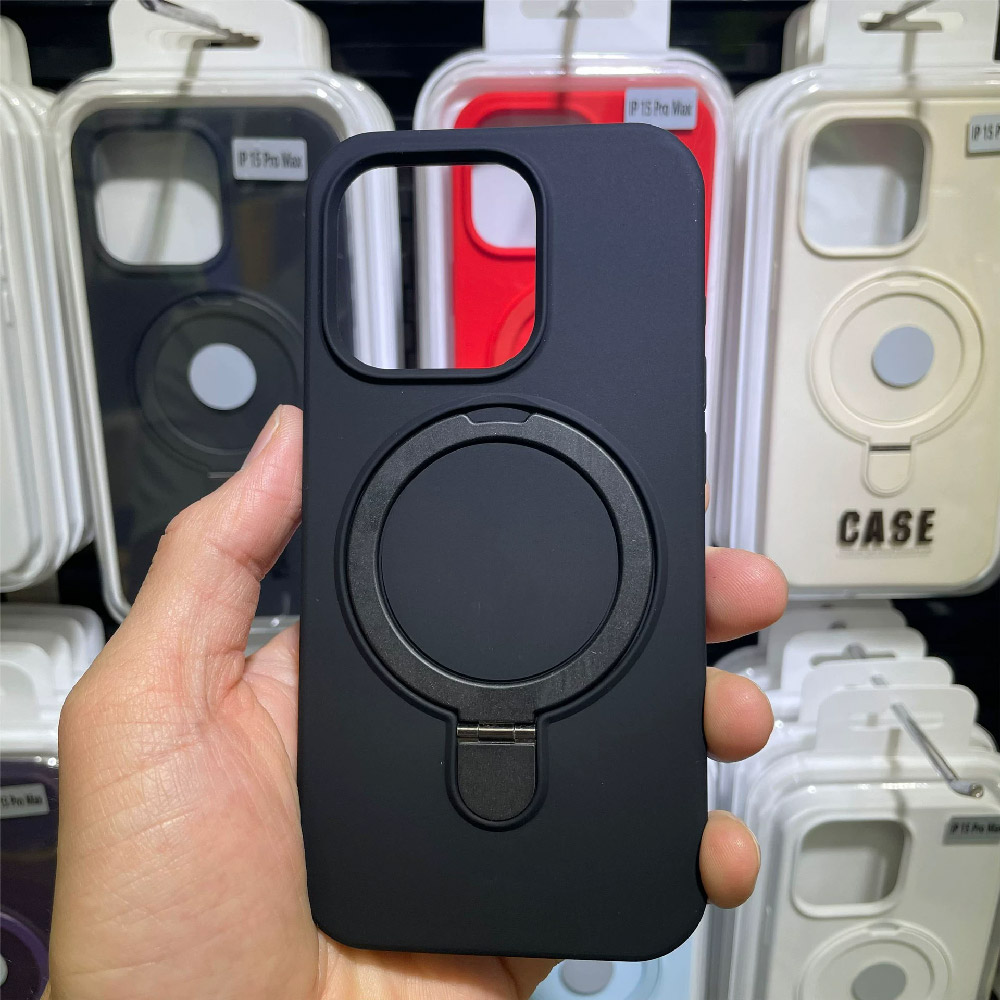 (image for) IPHONE 11 180° Rotating Liquid Silicone Case Cover With Magnetic Ring